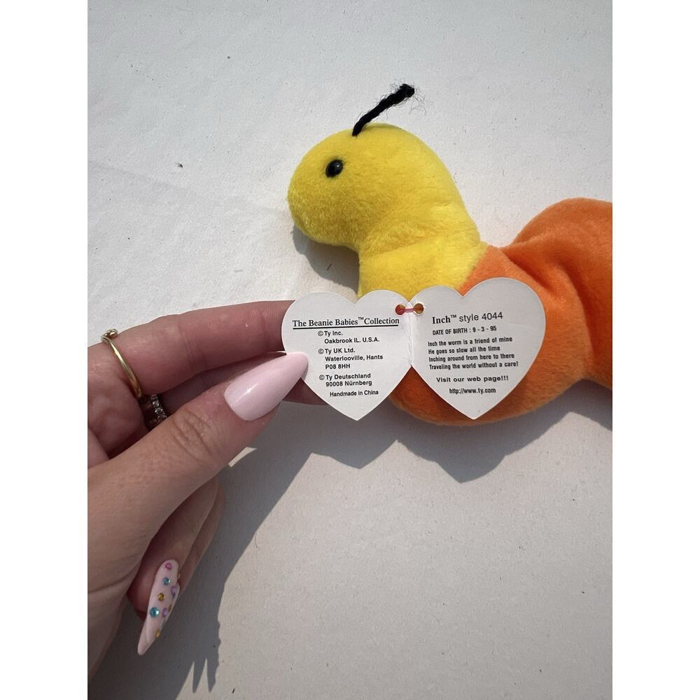 TY Beanie Baby Inch the Inchworm Toy - Picture 2 of 5